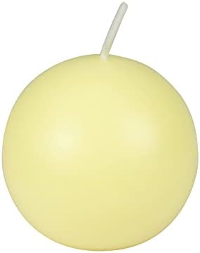 Zest Candle 6-Piece Ball Candles, 3-Inch, Ivory