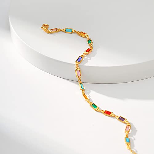 Dainty Gold Bracelets for Women, 18 Gold Plated Adjustable Evil Eye/Butterfly/Beaded/Pearl/Heart/Turquoise Handmade Bracelet for Women2