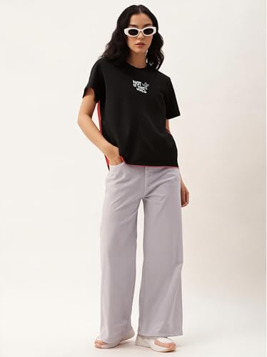 Image of Mack Jonney Oversized | Loose Fit | Half Sleeves 100% Cotton Round Neck Printed T-Shirt for Women-Mack640755