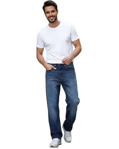 Buy AUSK Men's Loose Fit Denim Pants | Extra Roomy Relaxed Fit