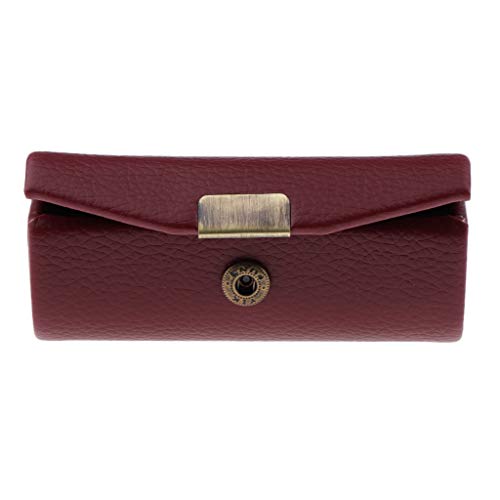 CUTICATE Mini Etui de Rouge à Lèvres Bijoux Lipstick Boîte à Bijoux Boucles D'oreilles, Avec Miroir Intérieure Portable de Sac à Main 9x3x3,5 cm - Vin rouge Cover