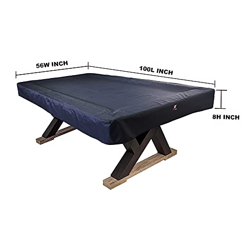 7/8/9Ft Heavy Duty 600D Polyester Canvas Billiard Pool Table Cover(7 Colors Available) (Black, 8-Foot) #TOP1