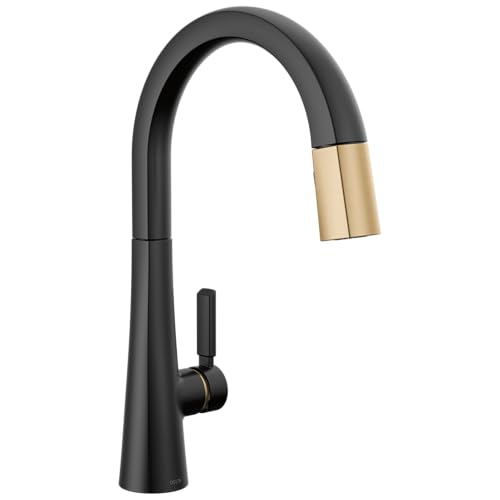 Delta Monrovia Matte Black/Brushed Gold Kitchen Faucet Pull