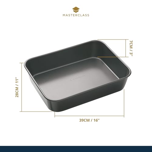 MasterClass Large Roasting Tin,Deep with PTFE, PFOA and BPA Free Non Stick, Grey, 39 x 28 x 7 cm - Image 3