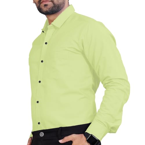 Image of Univibe Men's Slim Fit Full Sleeve Spread Collar Cotton Blend Shirt for Men and Boys