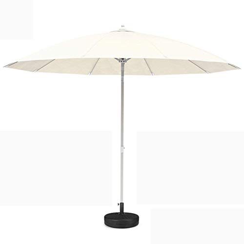 Parasol de jardín elegante color blanco marfil con dosel protector solar UV