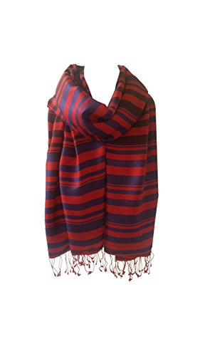 Écharpe à rayures au motif graphique et drapé fluide style célébrité unique