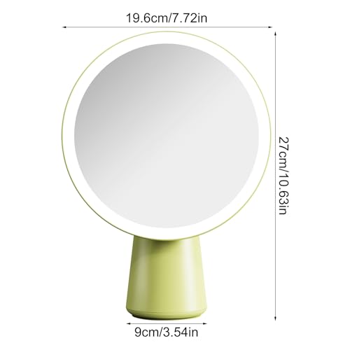 Espejo de maquillaje con luz LED recargable para un tocador moderno y elegante 3