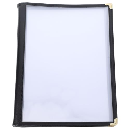 Porte-menu transparent A4 finition cuir haut de gamme pour l'affichage des vins