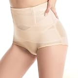 DiULi Shape Unterhose Damen, Shapewear wyszczuplające brzuch, gorsetowe majtki o wysokiej talii, bielizna modelująca sylwetkę, kontrolująca brzuch, figi Shaper dla kobiet (Rozmiar M - Kolor skóry)