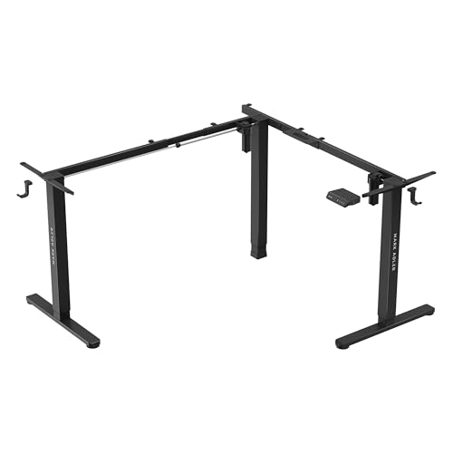 MARK ADLER Xeno 7.6 | Eckschreibtisch mit elektrischem Höhenverstellbarem Gestell | Höhenverstellung 72-118 cm | Doppelmotor | USB & USB-C | Belastbarkeit 80 kg | Anpassbare Breite 120-150 cm