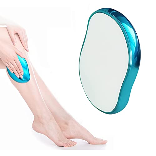 Gomme À Cheveux en Cristal, Épilateur D'épilation Physique Indolore Pour Femme, gomme en cristal, Épilateur Cristal Indolore Pierre,Epilatoire Outil D'épilation Portable Pour Jambes, Bras, Dos (Blue) Cover