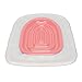 Zerone Cat Toilet Training Kit, Universal Removable Design Reusable Environmentally Friendly Cat Toilet Trainer for Pet Cleaning (White Tray, 1 Pink Inner Support)