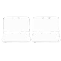QUBAMG 3DS XL Case 2 Pack - Ultra Clear Crystal Transparent Hard Shell Protective Case Cover Skin Compatible with Nintendo 3DS XL LL