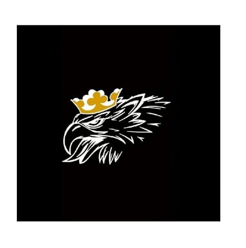 Sticker voiture tête d'aigle à couronne, idéal pour personnaliser votre ordinateur