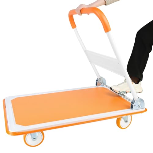 Carretilla plegable plataforma 660 lb capacidad 35.4 x 24 pulg miniatura 6