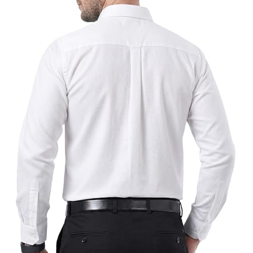 Image of Cotton King Mens Shirts | 100% Cotton Long Sleeve Shirts for Men | Button Down Shirt Men | Oxford Mens Dress Shirt