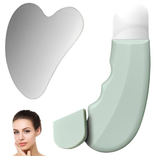 ZUWIJEQ 2 Piezas Blackhead Remover,Herramienta Raspadora de Piel para Rostro,Herramienta para Eliminar Puntos Negros para Rostro,Herramienta de Limpieza Facial Profunda para Mujeres y Hombres