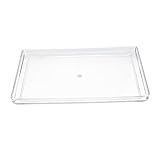 BinZyronic シーアクリル製フードトレイ – 簡約デザインで洗いやすく食品対応、キッチン収納に適した透明トレイ (透明)