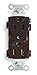 15A 5-15R 125V Receptacle Duplex Brown - Pack Of 6