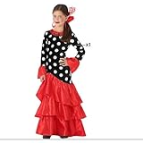 Atosa disfraz flamenca sevillana rojo negro niña infantil