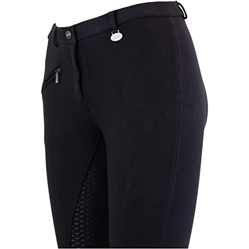 Lazura Kinder Reithose mit Silikon Vollbesatz in Schwarz