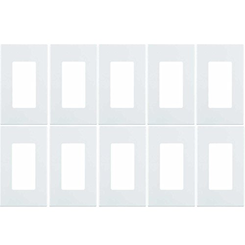 Leviton 1-Gang Decora Plus Screwless Wall Plate, 80301-SW, White (Pack of 100) by Leviton - Used condition - US$26.38