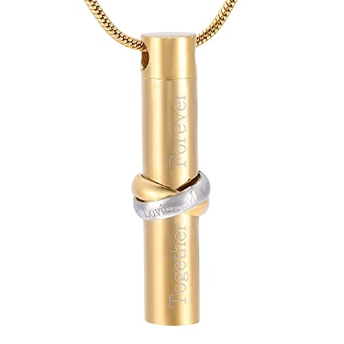 Souvenir pendentif pour porte-cendres or Ensemble pour Toujours, cadeau de sympathie
