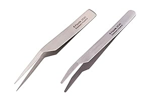 FAUDE Federstahlpinzetten 2-er Set fein-stumpf