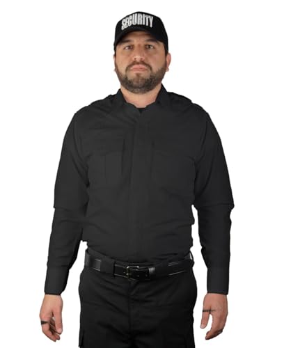 Image of First Class 100% Polyester Long Sleeve Zippered Uniform Shirt