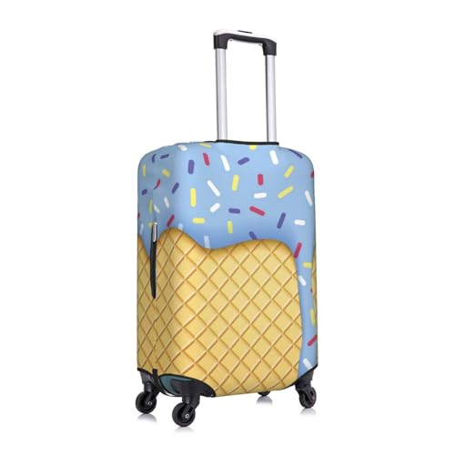 Spandex Travel Luggage Cover Suitcase Protector Bag,Chocolate Ice Cream Cake Blue Anti-Scratch Fits 18-32 Inch Luggage, Suitcase Sleeve For Kid And Adult,X-Large3
