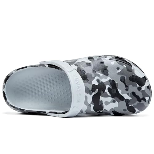 Image of Kids Boys&Girls Black Camouflage Clogs Children's Beach Shoes Classic Marbled Tie Dye Clog Little Kid