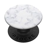 Schnappen Sie sich diesen atemberaubenden weißen Marmor-Muster Handy-Griff und Ständer, um die Griffigkeit und das Aussehen Ihres Telefons zu verbessern. Das zarte Marmormuster ist mit dezenten schwarzen und grauen Linien durchzogen, die diesen Telefonständer zu einem einzigartigen Kunstwerk machen. Tolles Geschenk für jeden Anlass.