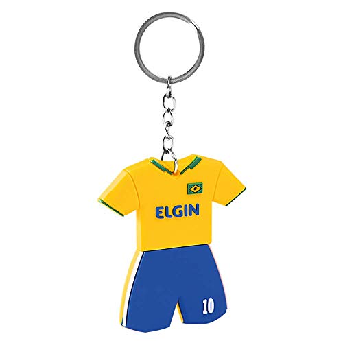 Kit Pilhas Alcalinas Camisa das Seleções 4AA, 4AAA e Chaveiro Camisa Seleções, Elgin, Bate