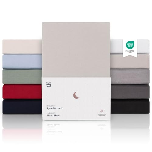 Blumtal® Premium Topper Spannbettlaken 180x200 cm Jersey - Oeko-TEX zertifiziertes Spannbettlaken Topper 180x200 Baumwolle - Spannbettlaken 180x200cm...