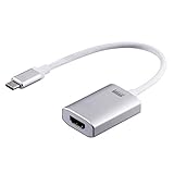 サンワダイレクト TypeC - HDMI 変換アダプタ 4K / 60Hz HDR対応 15cm Thunderbolt 3対応 ホワイト 500-KC035