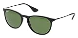 Ray-Ban RB4171 Erika Polarized Sunglasses Shiny Black w/Crystal Green (601/2P) 4171 6012P 54mm...