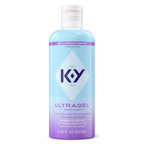 K-Y Ultragel Water Based Lube For Sex, Anal Lube, Non-Greasy Water Based Personal Lubricant, pH Friendly Sex Lube For Sex Toys For Women & Male Sex Toys, Condom Friendly Personal Lube, 8.45 Fl Oz