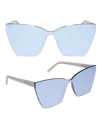 DIFF Goldie Designer Frameless Oversized Cat Eye Sunglasses for Women UV400