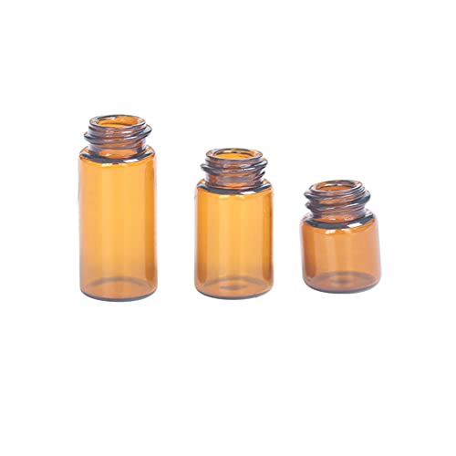 Eastdall Garrafa De Óleo De Vidro,Frascos de vidro âmbar 100pcs 1ml para óleos essenciais Frascos de