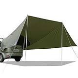 FEIWOOD GEAR Toldo grande para SUV para acampar con poste de aluminio, mochilero