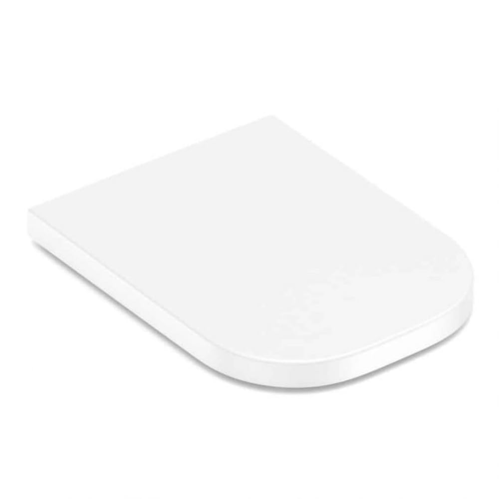 Roca The GAP Square STD A801472004 - Tapa y asiento para inodoro con caída amortiguada, blanco, 453,5 x 350 mm