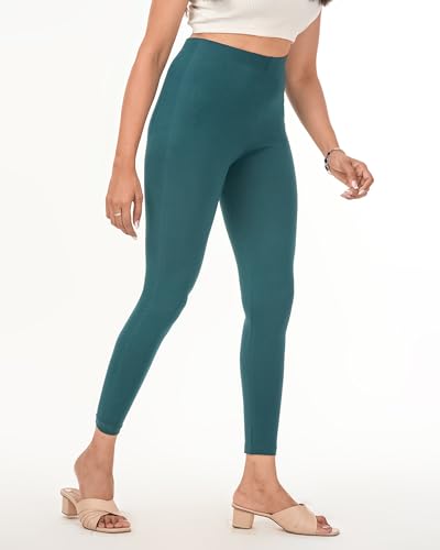 Image of Loveit Womens Solid Viscose Slim Fit Ankle Length Leggings