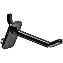Azar Plastic 800002-B 2-Inch Lexan Pegboard hook, Black , 50-Pack, 2 Inch