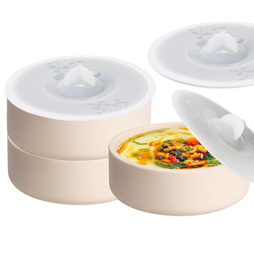 Dootafy 3 Pack Silicone Egg Poacher with Lids