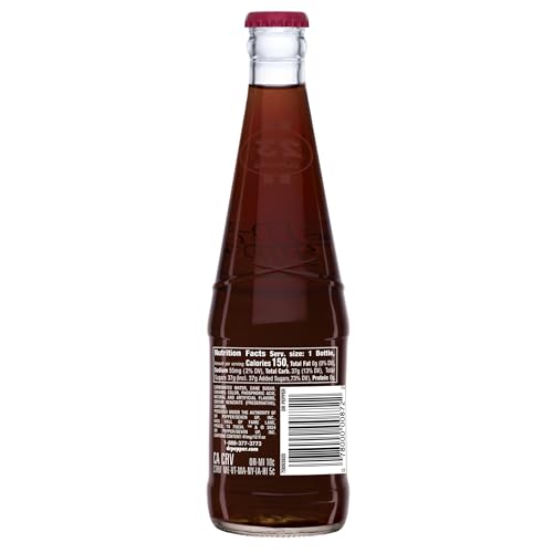 Image of Dr Pepper Real Sugar Soda 12 Oz Glass Bottle (Pack of 6, Total of 72 Oz)