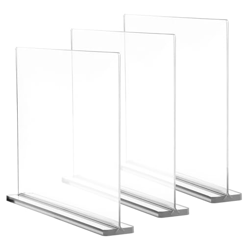 Porte-menus pour bureau et magasin Lurrose 3 supports horizontaux transparents d'exposition