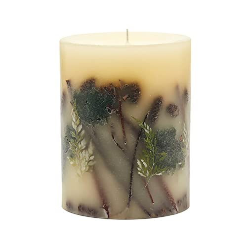 Rosy Rings Forest Round Botanical Candle 200 Hour Burn Time - Notes of Clary Sage, Creamy Sandal, White Musk Aromatherapy Candles, Woodsy Scent Aroma Luxury Candles, Long Lasting Candles Decor 6.5