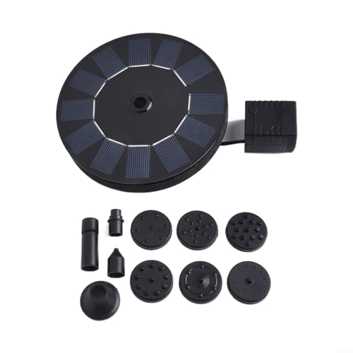 FUBESK Solar Springbrunnen mit Blume, Solar Springbrunnen Schwimmpumpe Wasserspiel Garten Pool Vogeltränke Teich Outdoor, Solarbetriebene Wasserbrunnen Pumpe für Garten, Pool, Teich