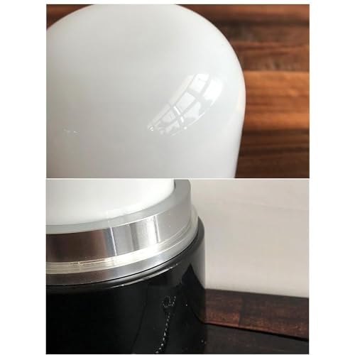 Aplique de pared moderno de vidrio blanco con interruptor de cadena para bano y pasillo 4